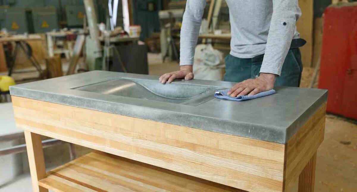 Столешница из бетона: как сделать своими руками, пошаговая инструкция по изготовлению