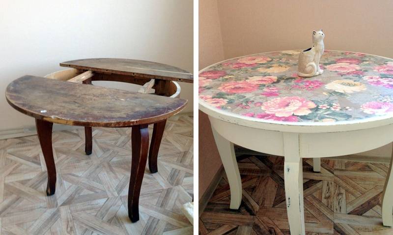 Реставрация и роспись кухонного стола | страна мастеров