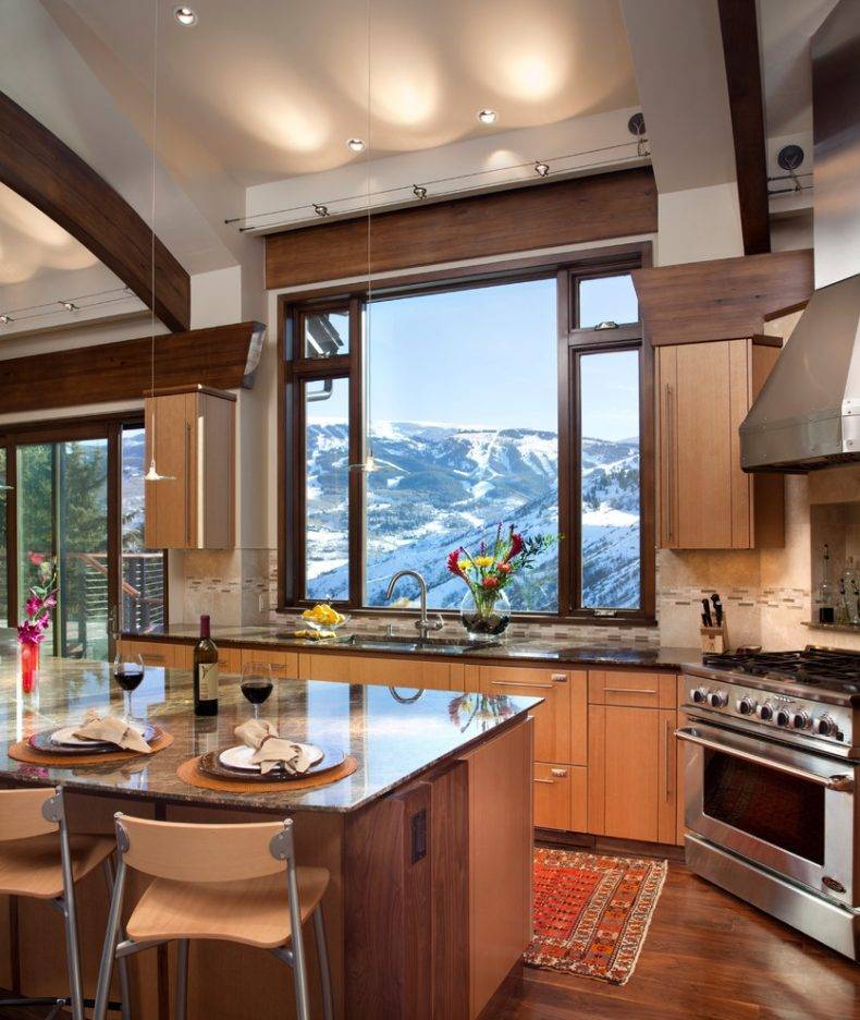 Дизайн кухни с окном — как разместить столешницу, раковину, рабочую зону или зону отдыха у окна (100 лучших фото идей)