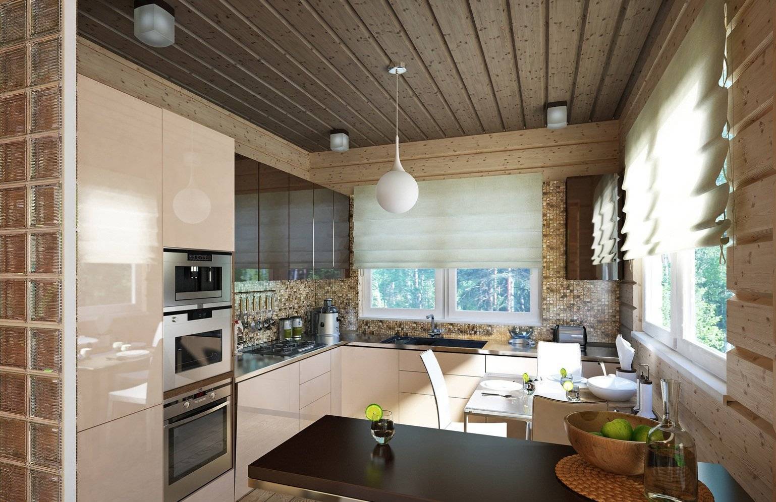 Кухня в деревянном доме: 150+ фото новинок дизайна и свежих идей оформления