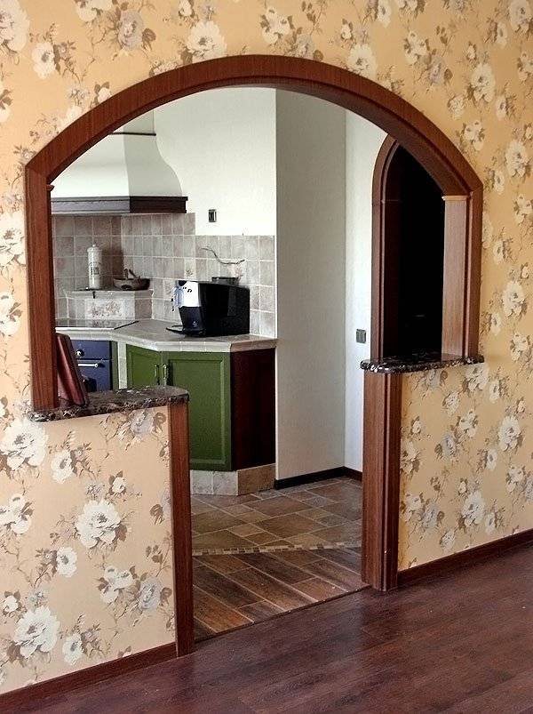 Арка на кухню вместо двери: как оформить дверной проем без двери на кухню