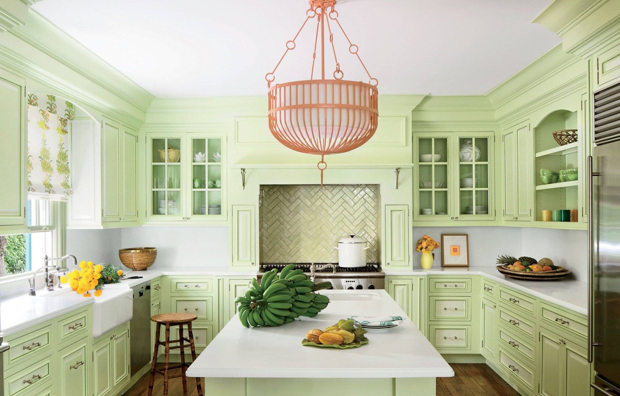 Фисташковый цвет в интерьере кухни: сочетания, 50+ фото, дизайны
