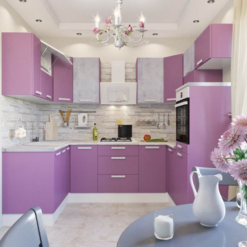 Фиолетовая кухня: реальные фото примеры, практические советы