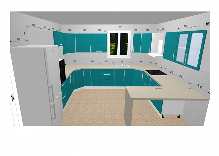 Планировка и схема расположения кухни 8, 9, 10 и 12 квадратных метров