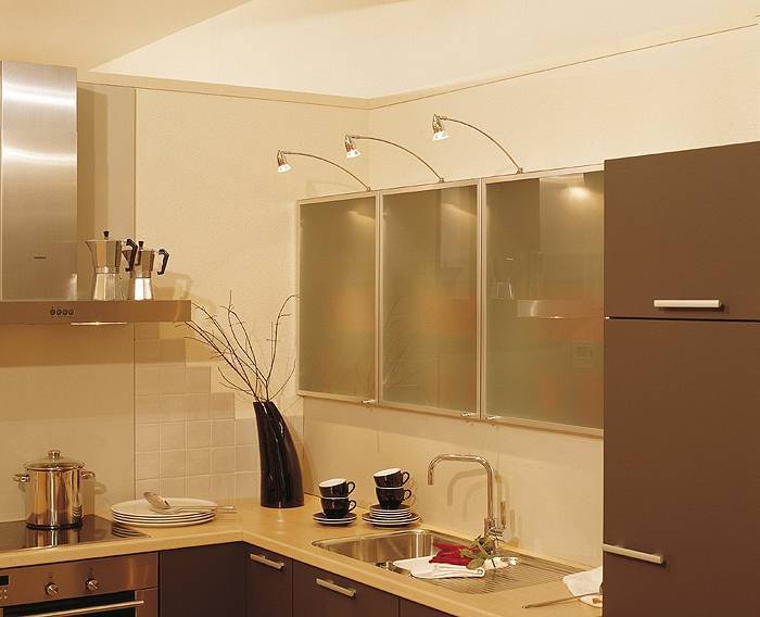 Светильники для кухни над рабочей поверхностью: как правильно распределить свет на кухне