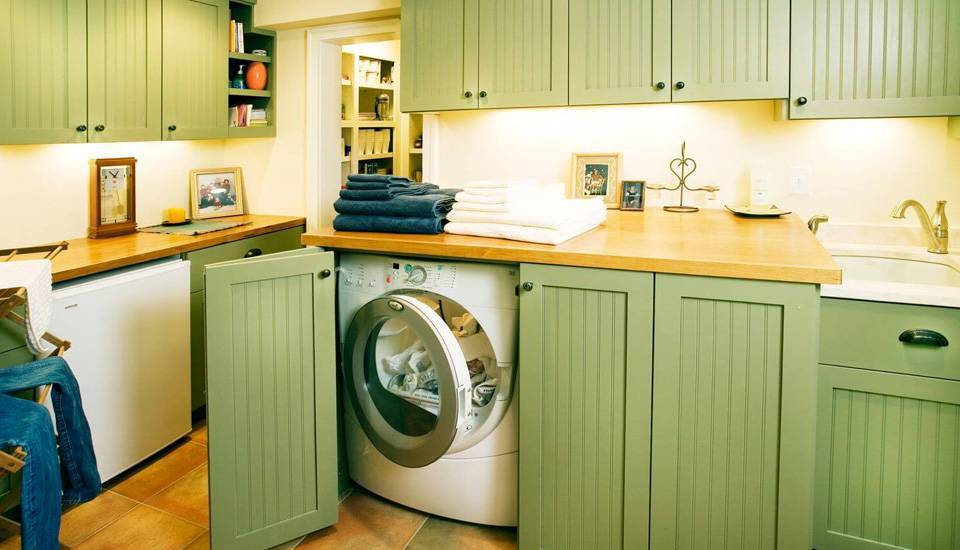 Шкаф для стиральной машины на кухне - как выбрать