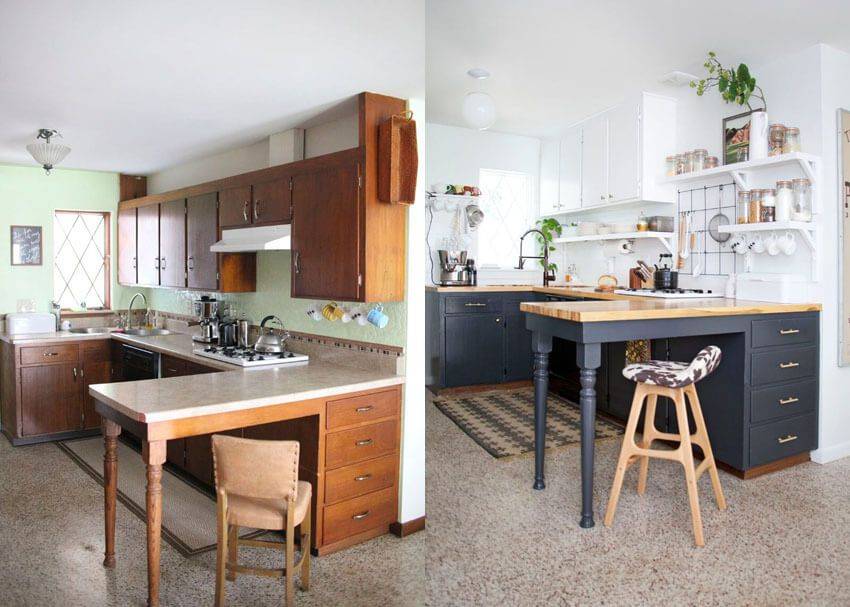 Ремонт кухни до и после: 10 эффектных примеров с фото