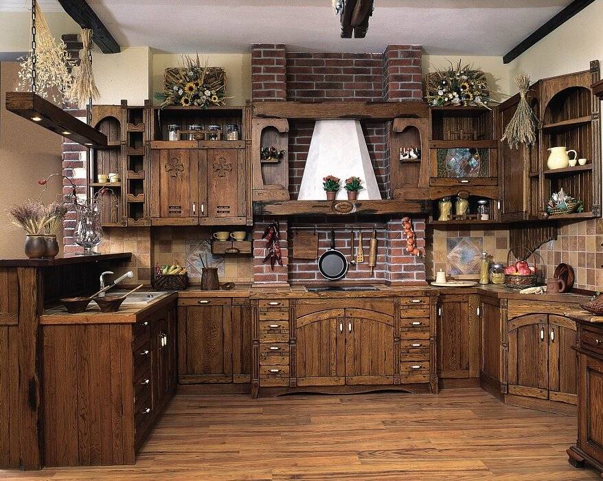 Кухня из дерева под старину (60 фото): как состарить мебель