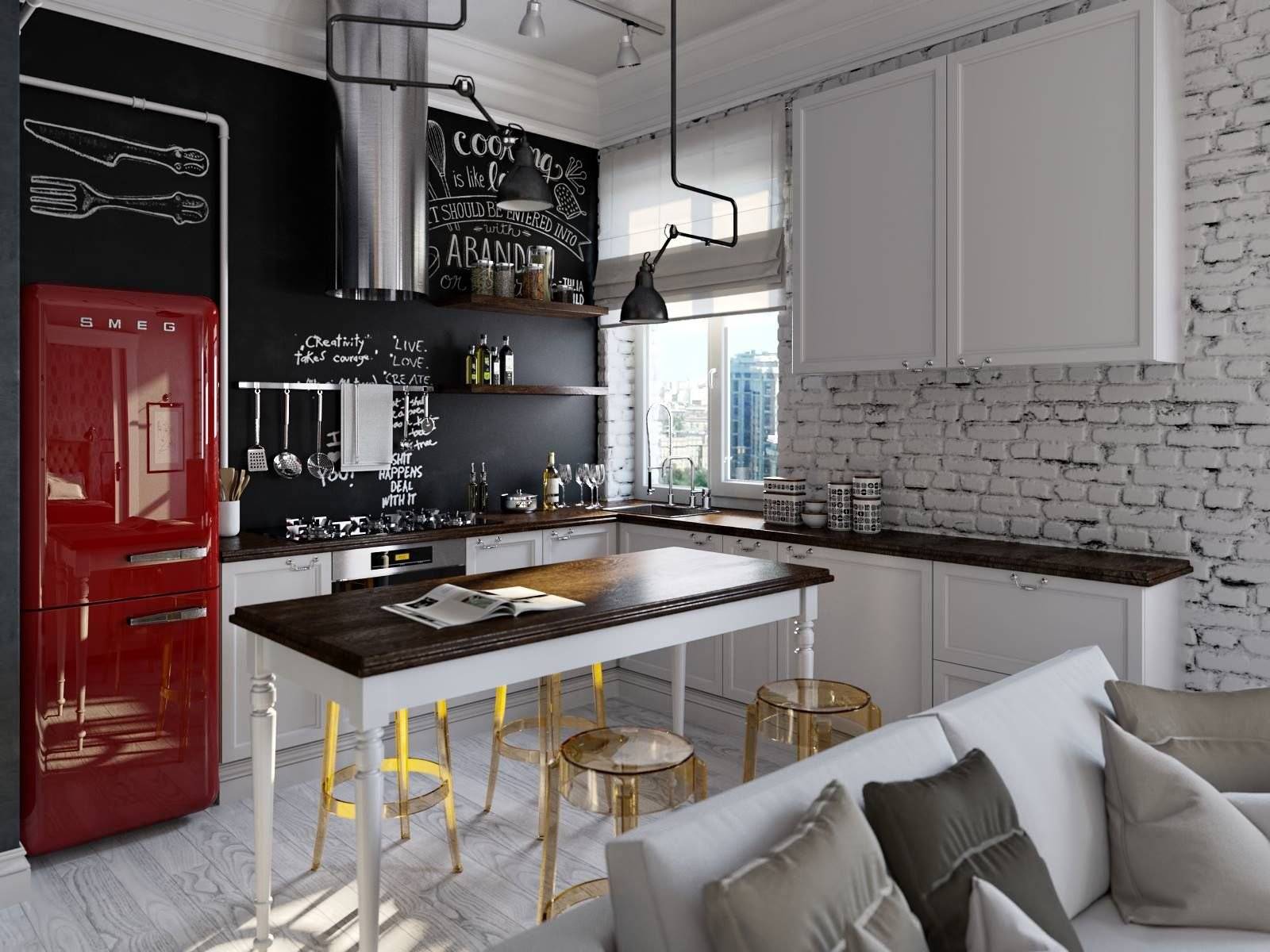 Дизайн кухни-гостиной: 134 фото, оформление в современных стилях