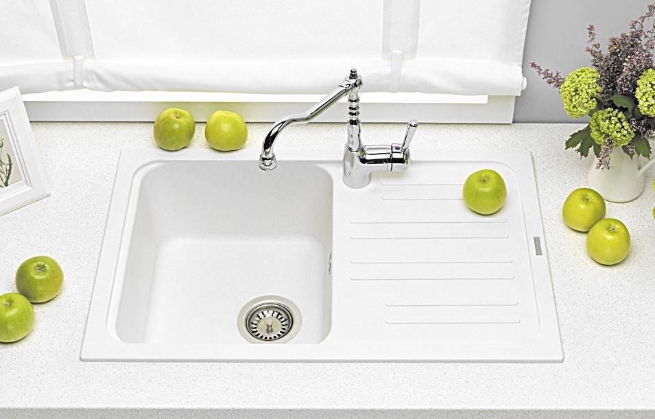 Белая мойка для кухни: кухонные раковины белого цвета, обзор лучших