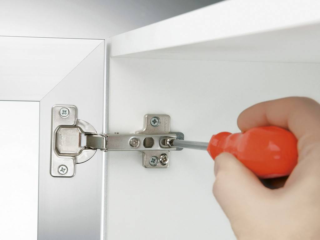 Регулировка петли на дверцах шкафа: сборка и установка