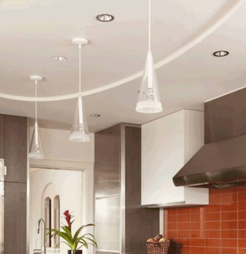 Потолки из гипсокартона фото для кухни своими руками - идеи, примеры