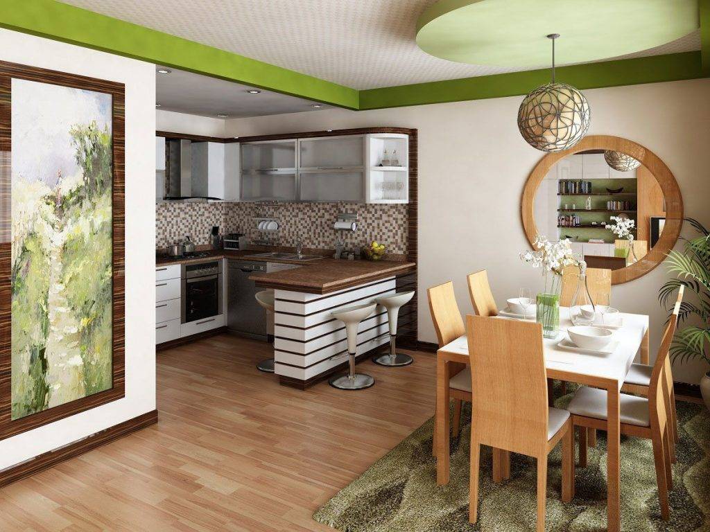 Дизайн совмещенной кухни-столовой-гостиной: лучшие идеи и фото