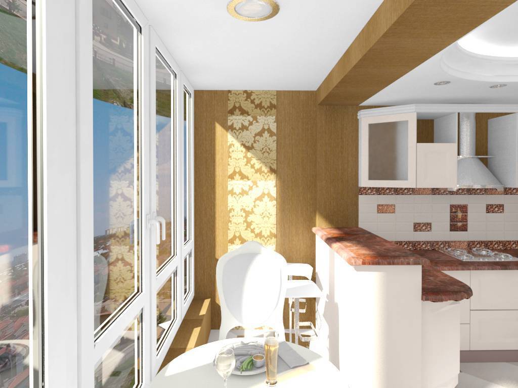 Кухня с балконом - 130 фото идей красивого оформления маленькой кухни