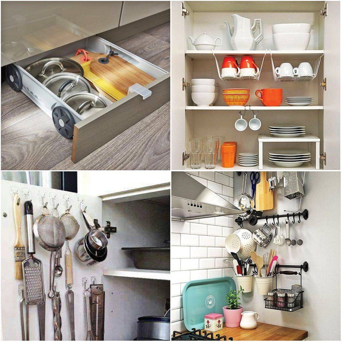 Как навести порядок на кухне, идеи хранения кухонной утвари, продуктов и аксессуаров - 24 фото