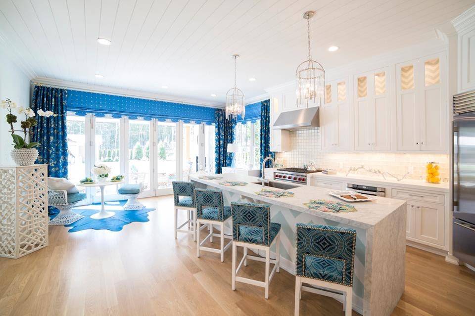 Кухня в морском стиле: 100 фото интерьеров, кухни цвета морской волны