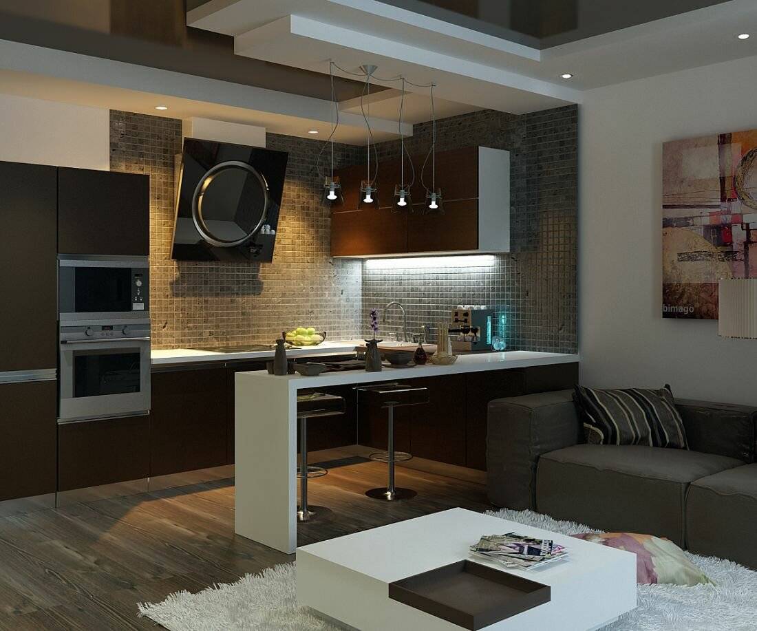 Кухня-гостиная 30 кв м — планировка, зонирование, стили дизайна, фото