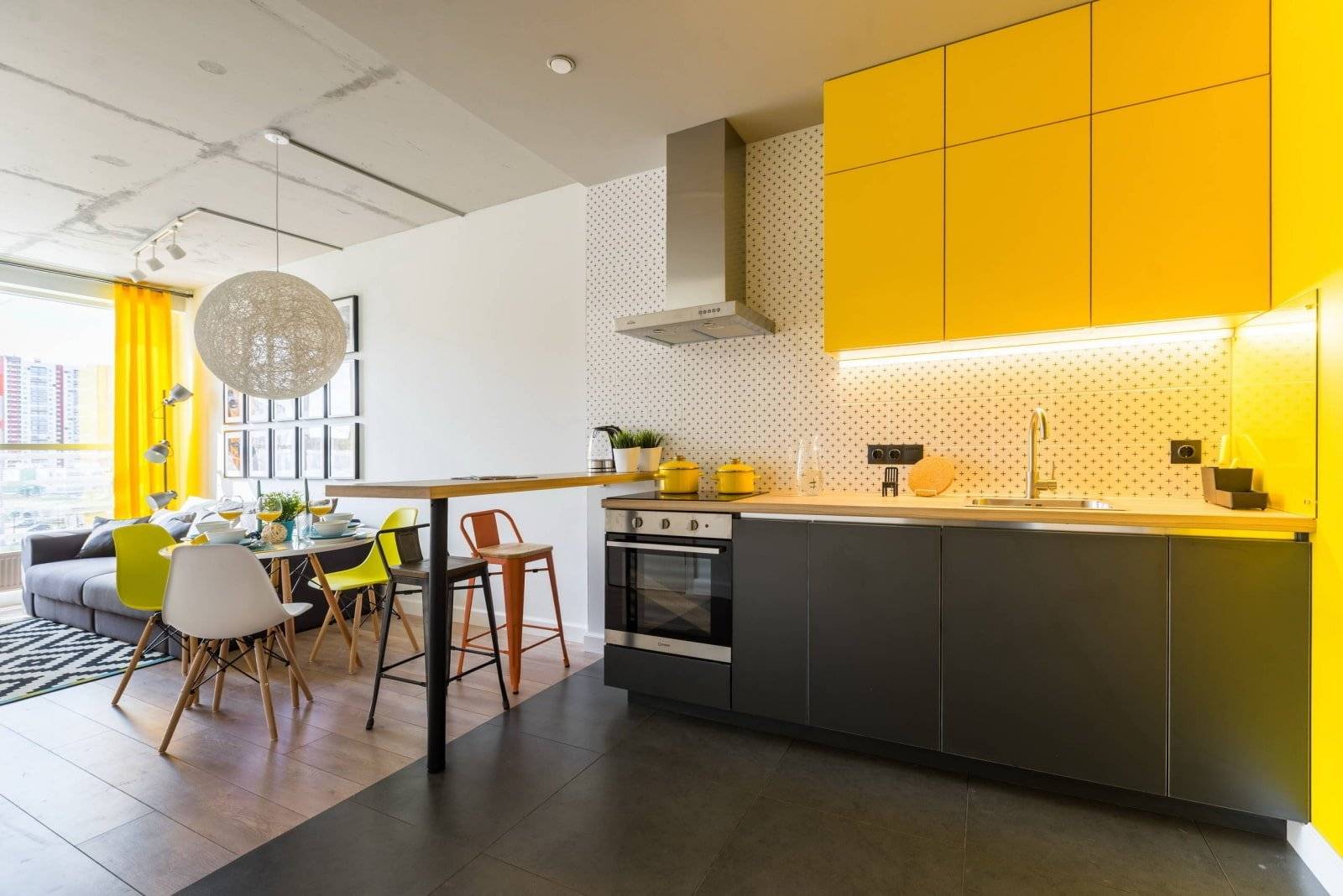 Желтая кухня: 50 фото готовых интерьеров, гарнитуров, видео инструкция по дизайну своими руками