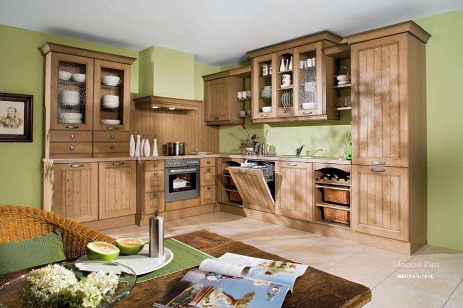 Кухни из массива дерева: деревянная мебель в кухонном интерьере в современном стиле