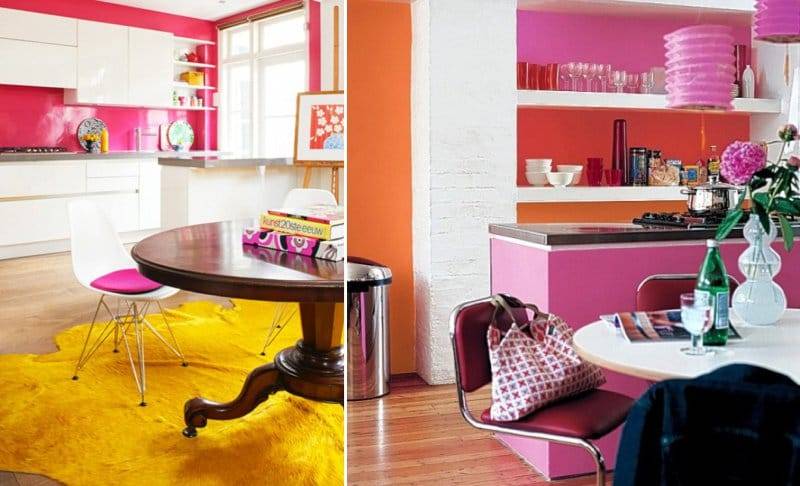 Розовая кухня: 50 фото дизайна интерьеров и кухонных гарнитуров