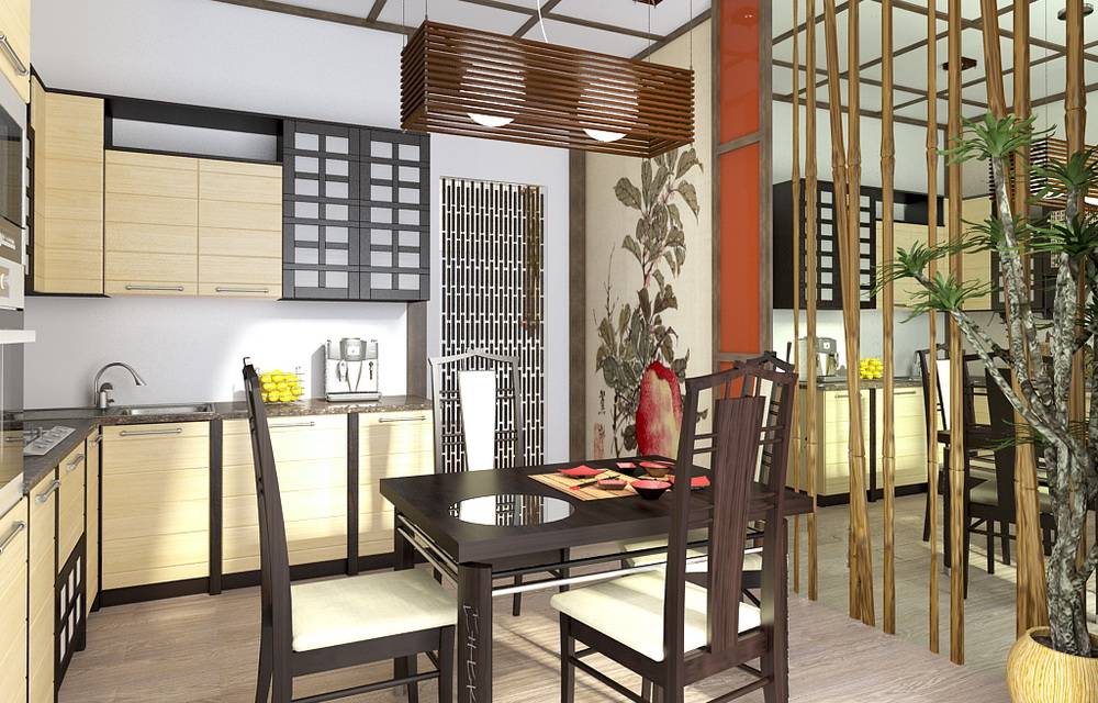 Дизайн кухни в китайском стиле