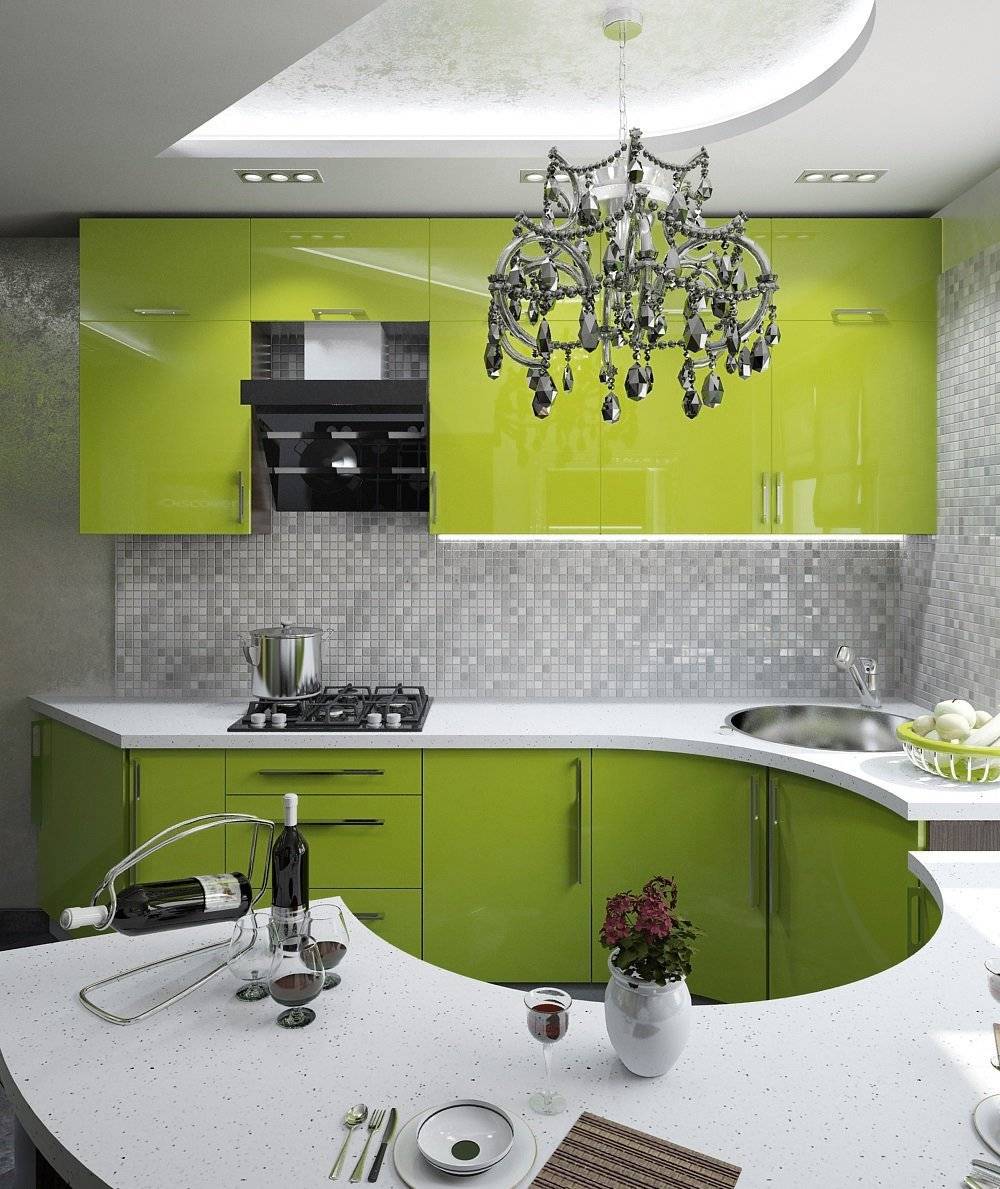 Коричнево-зеленый цвет: сочетание в дизайне интерьера кухни салатового с деревом