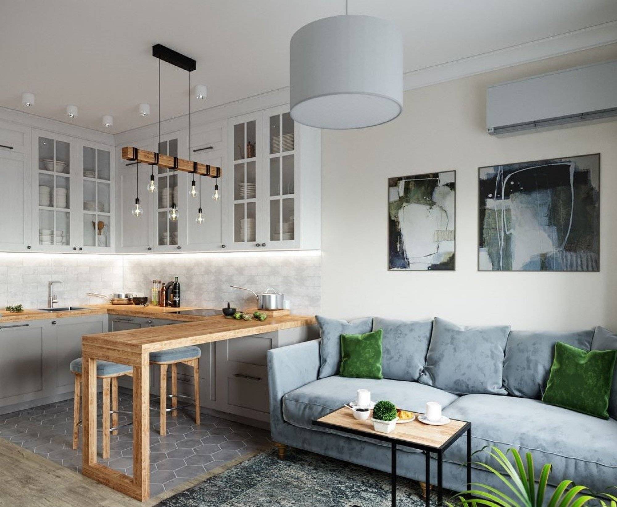 Кухня гостиная дизайн интерьера, фото лучших идей, зонирование, стили, советы