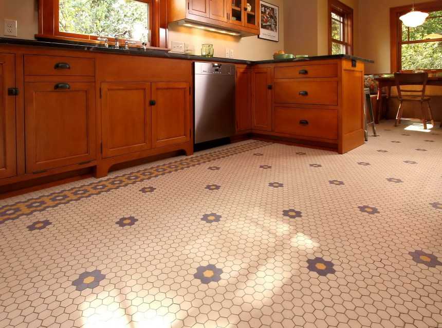 Плитка для кухни на пол: напольную как выбрать, кухонный кафель какой лучше, плит размеры, как положить | онлайн-журнал о ремонте и дизайне