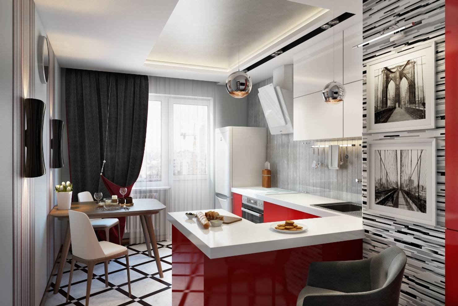 Интерьер кухни гостиной 15 кв.м. - 75 современных вариантов дизайна