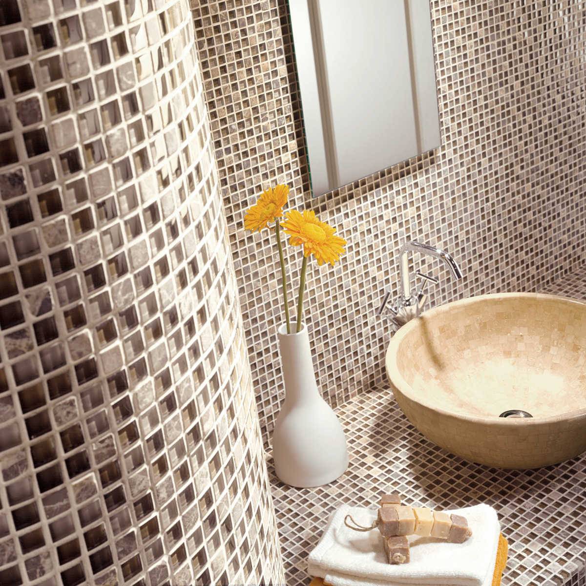 Мозаика в ванной комнате — виды и дизайн (фото, видео)