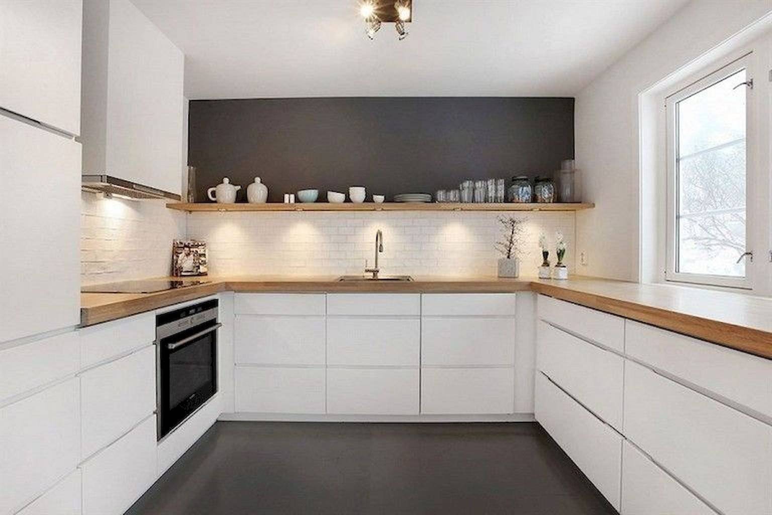 Белая кухня с деревянной столешницей: современные фото и варианты дизайна