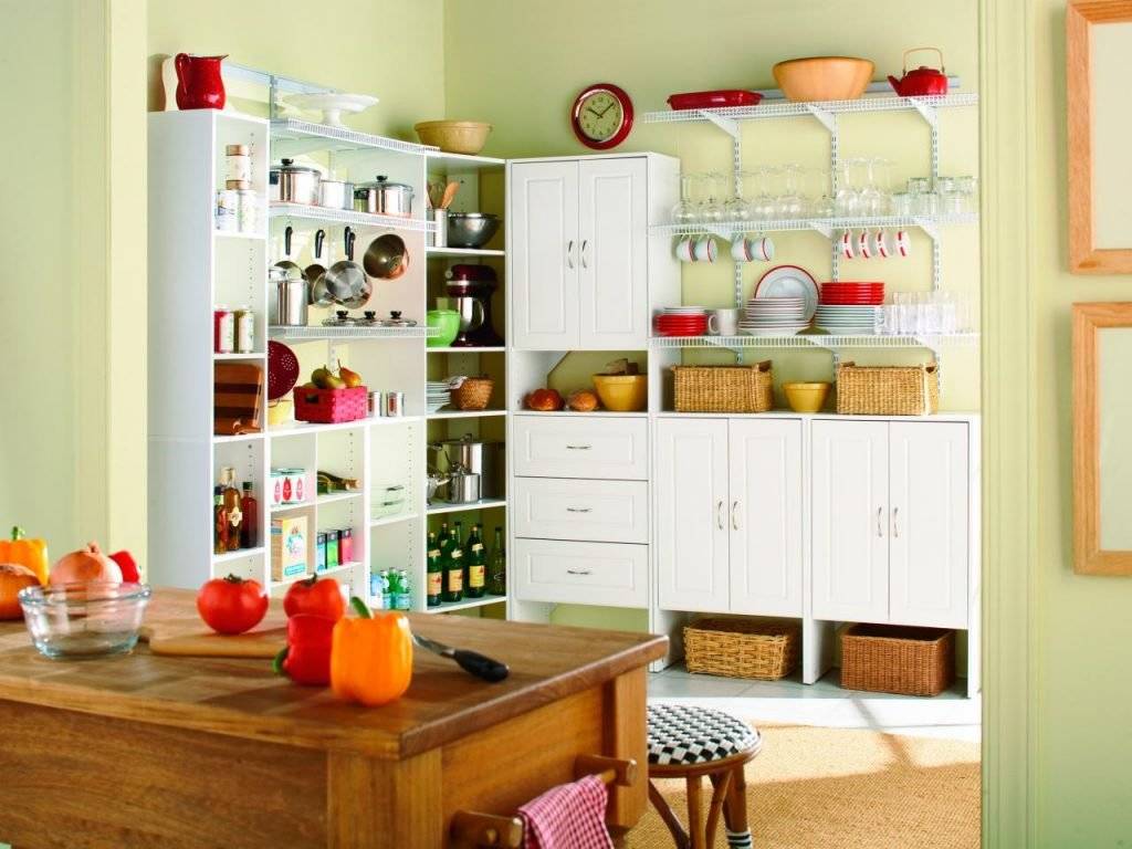 Хранение на кухне в шкафах: посуды, кастрюль, вещей, специй, продуктов, как правильно организовать в верхних ящиках, шкафчиках под мойкой, в высоких угловых напольных шкафах, идеи для системы хранения на маленькой кухне