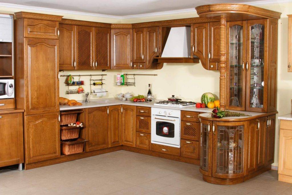 Кухни из массива дерева на 60 фото: виды кухонь и правила ухода