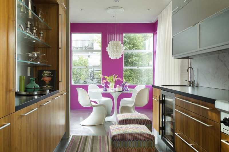 Серо-розовый цвет кухни: сочетания в дизайне интерьера стен, обоев, гарнитура