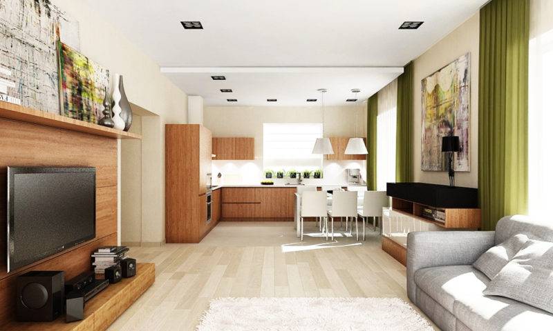 Дизайн кухни гостиной 20 кв м с зонированием (25 реальных фото лучших интерьеров)