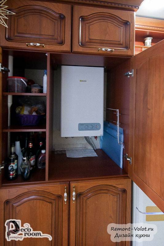 Дизайн кухни с газовым котлом: установка, дизайн - 75 фото