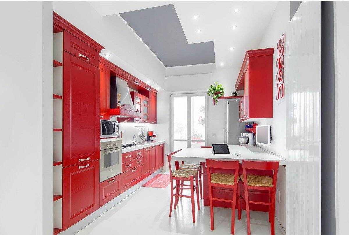 Дизайн красной кухни в ярких тонах: магия цвета, который влияет на наше восприятие интерьера (115+ фото)