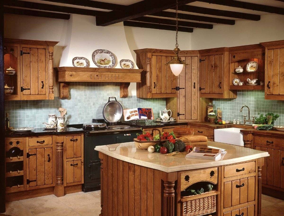 Деревянный кухонный гарнитур: 150+ реальных фото примеров