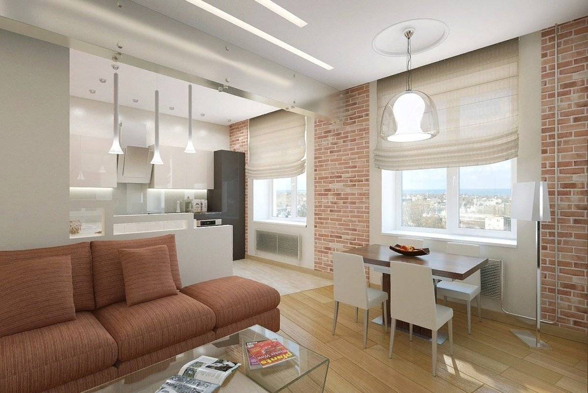 Оформление дизайна кухни-гостиной 16 кв м: варианты планировки и зонирование диваном