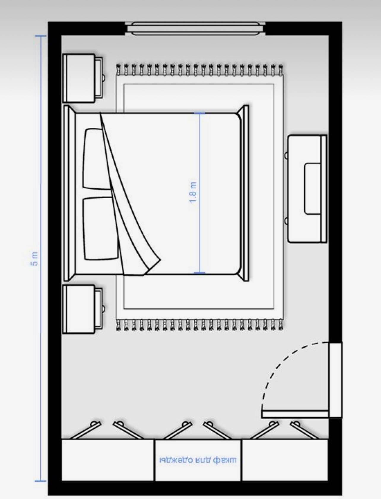 Планировка спальни 8кв м планировка