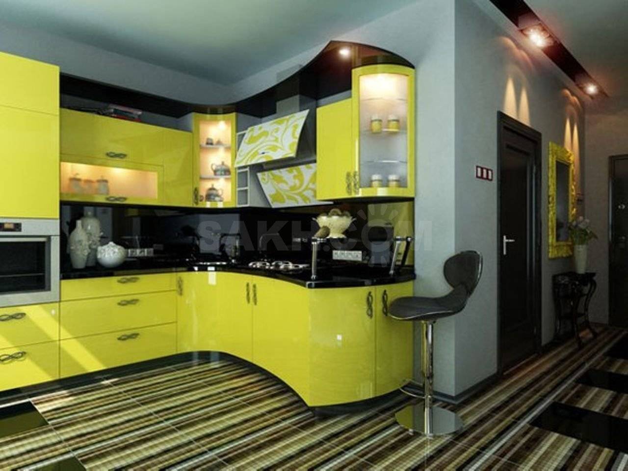 Угловые кухни в интерьере фото. Яркая кухня. Кухня в желтом цвете. Яркий кухонный гарнитур. Кухня в ярких тонах.