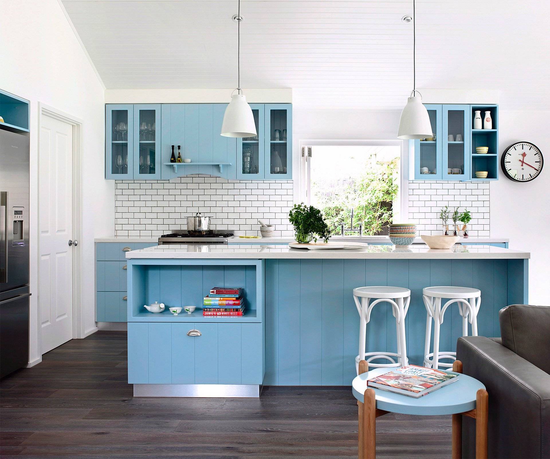 Голубая кухня: 140 фото дизайн-проектов в голубом цвете оформления кухни