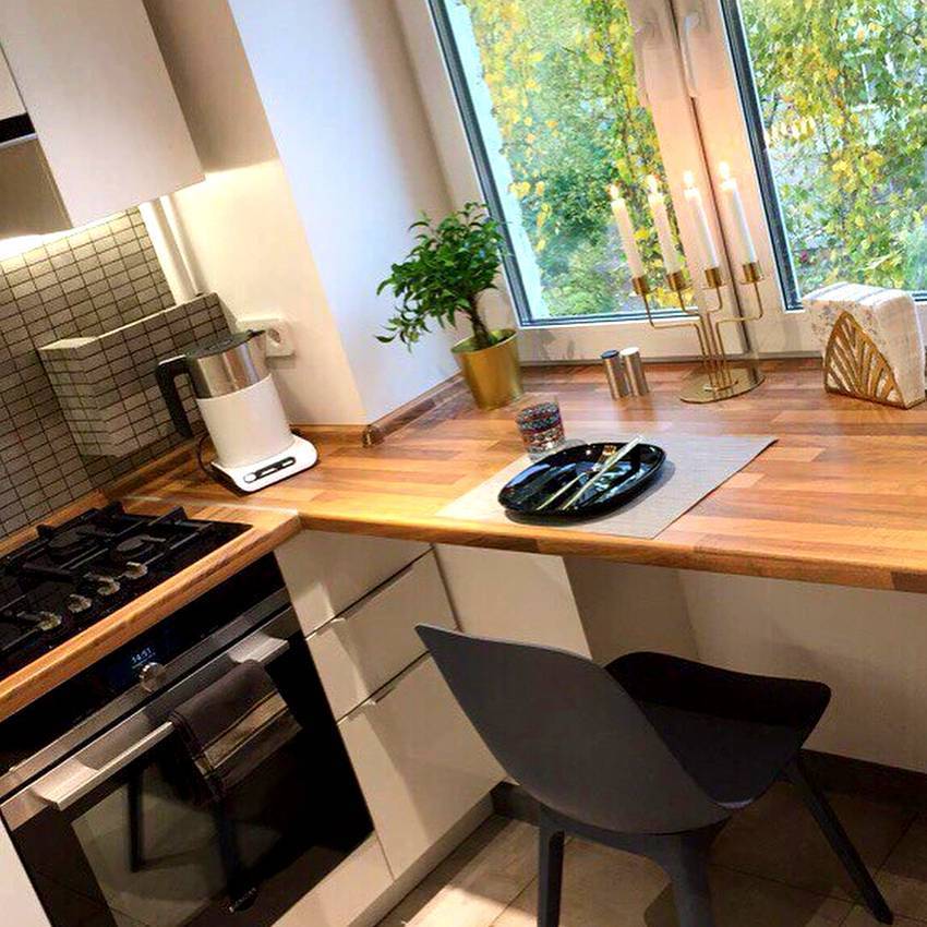 Подоконник столешница на кухне: плюсы, минусы и особенности установки | ремонт и дизайн кухни своими руками