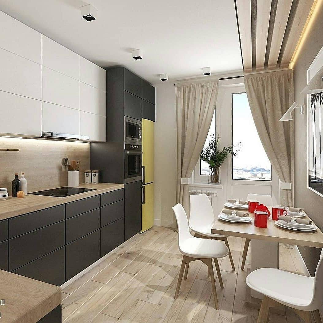 Дизайн и планировка кухни площадью 13 кв. метров
