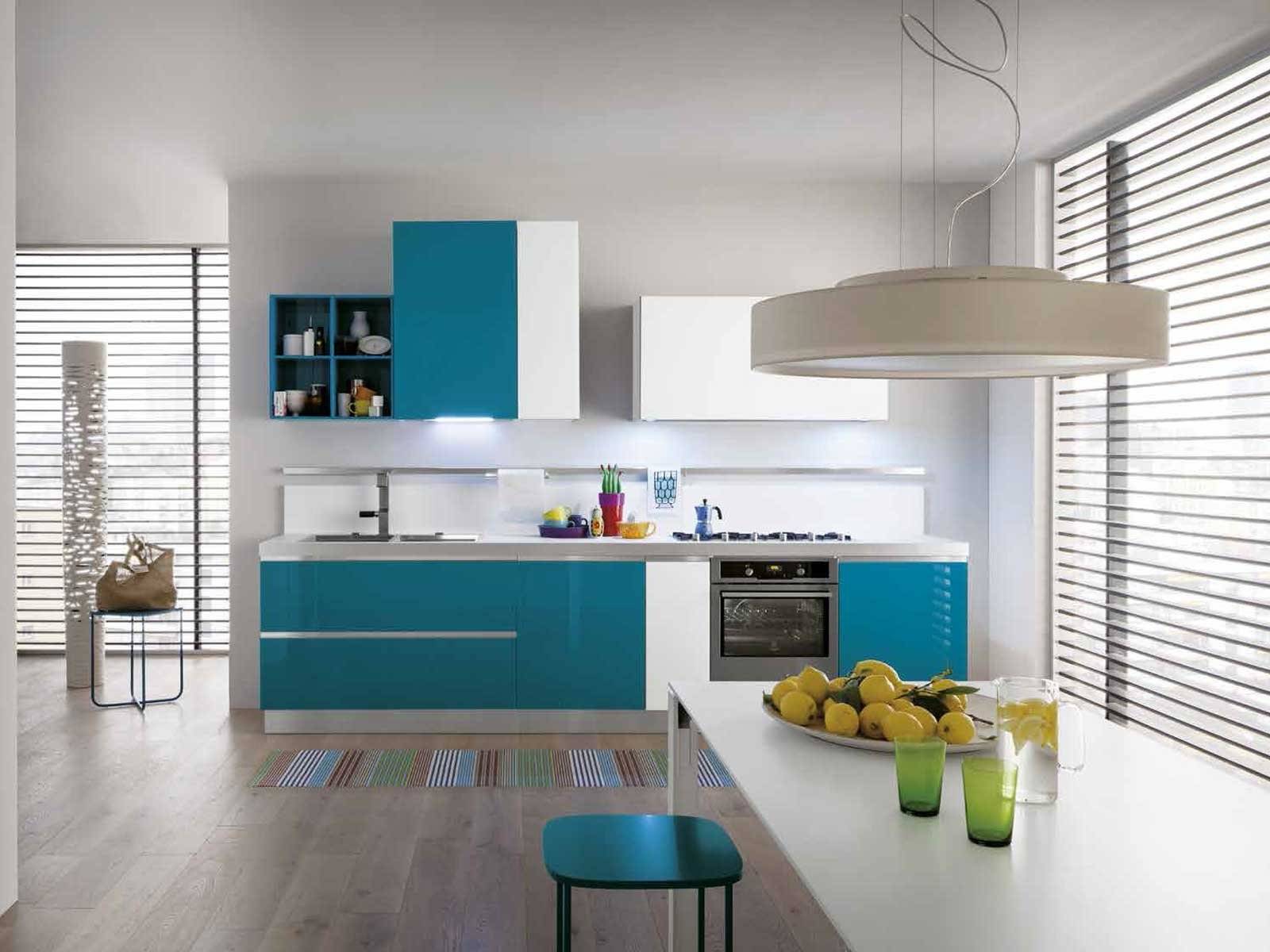 Бирюзовый цвет в интерьере кухни – 120 вариантов дизайна в фото
