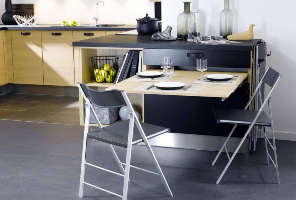 Столы трансформеры для кухни - 84 фото проектов складных столов