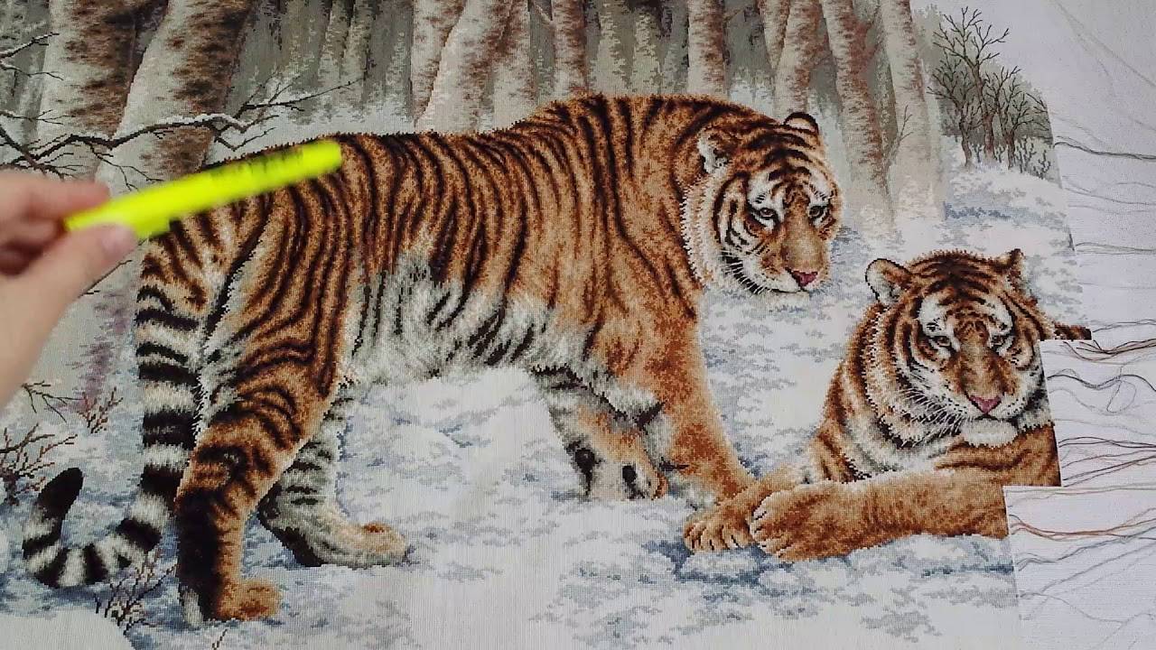 Вышивка тигров — наборы и схемы для вышивания крестом