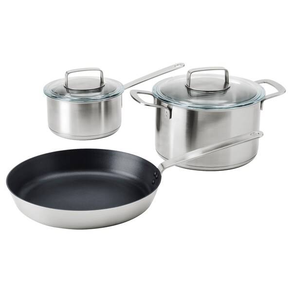 Икеа: кастрюли и наборы посуды с тарелками