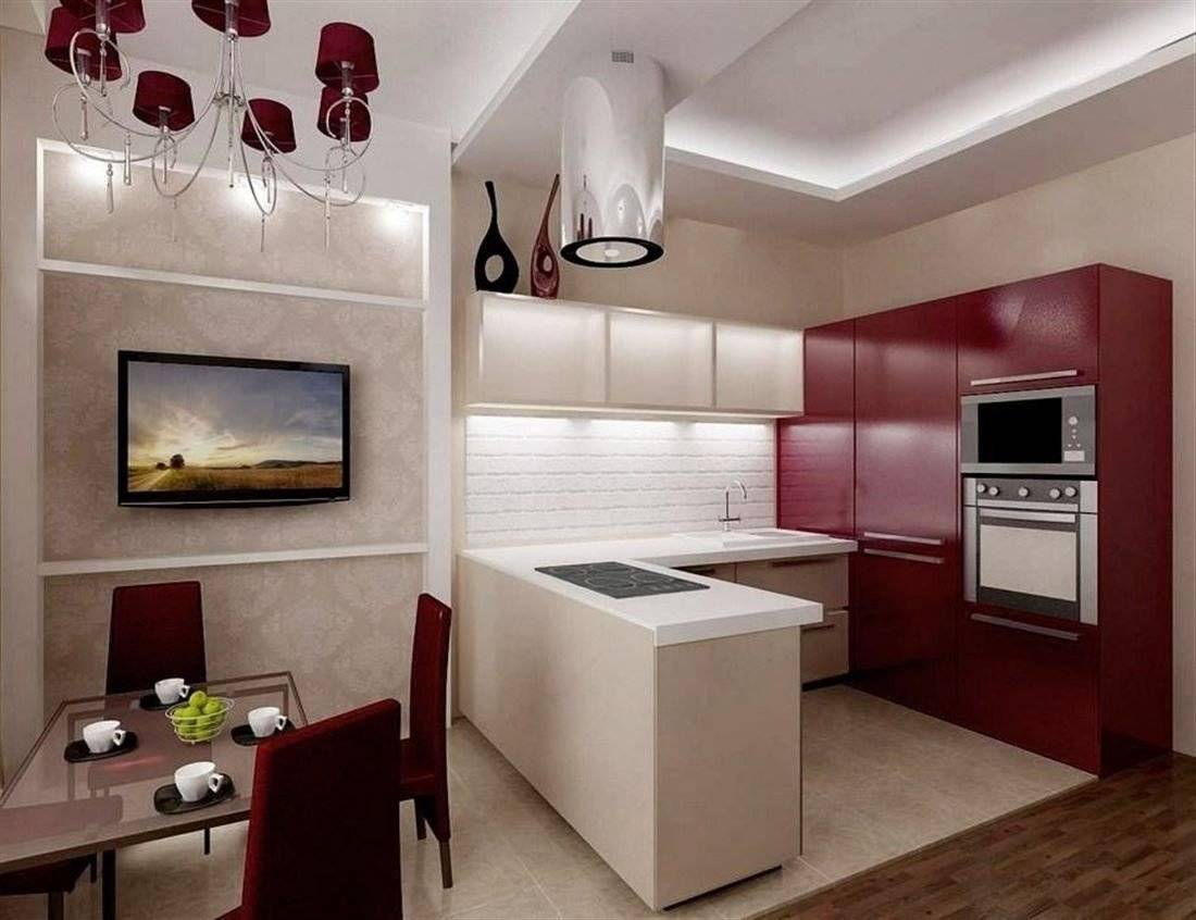 Кухня-гостиная 16 кв. м.: дизайн, 50 фото идей с зонированием