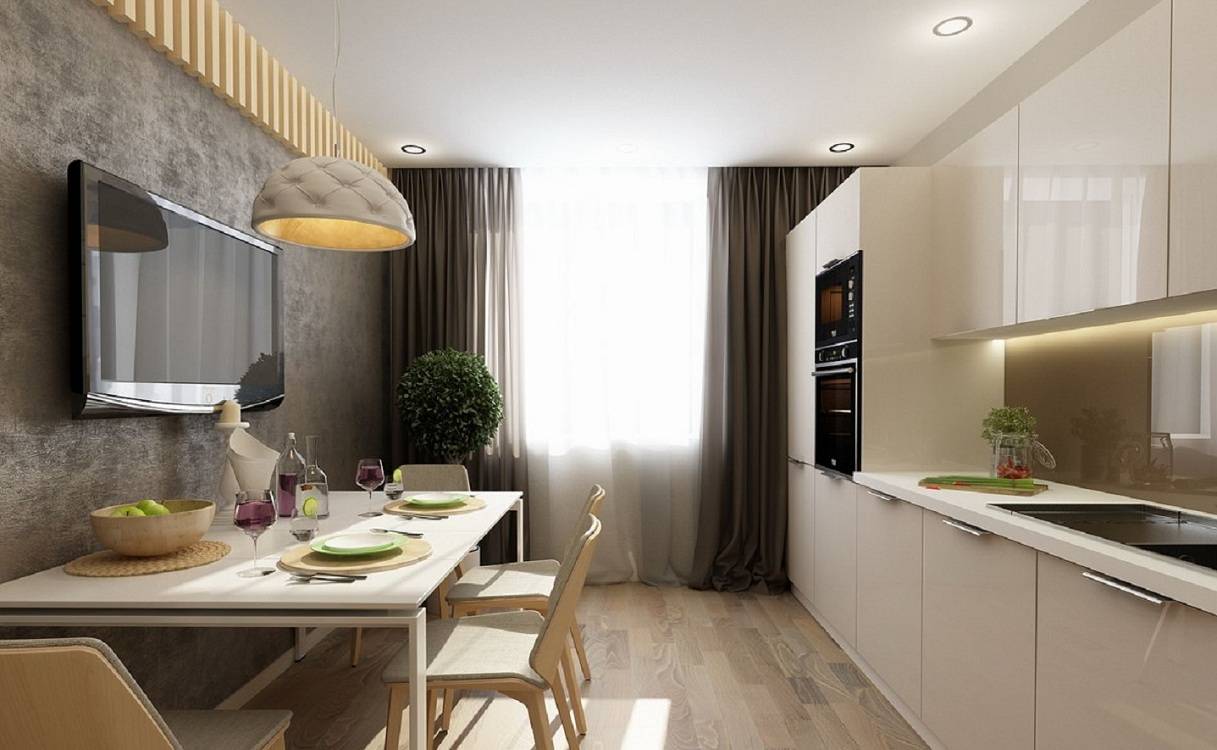 Дизайн кухни 11 кв м с диваном и балконом - 29 фото